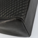 BALLY Hand Bag Leather Black Gold Auth BA7020-17