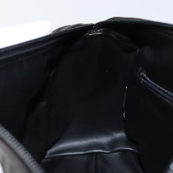 BALLY Hand Bag Leather Black Gold Auth BA7020