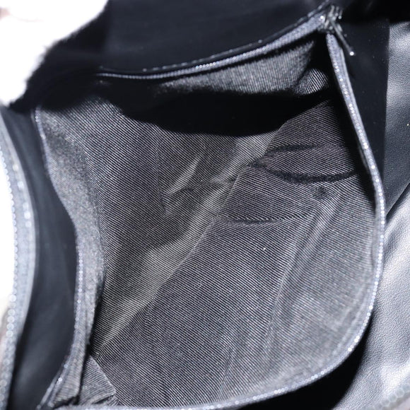 BALLY Hand Bag Leather Black Gold Auth BA7020