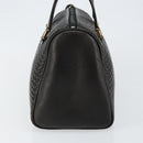 BALLY Hand Bag Leather Black Gold Auth BA7020-3