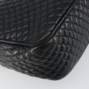 BALLY Chain Shoulder Bag Leather Black Gold Auth BA7021-16