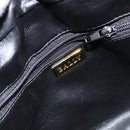 BALLY Chain Shoulder Bag Leather Black Gold Auth BA7021-18