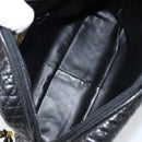 BALLY Chain Shoulder Bag Leather Black Gold Auth BA7021-11