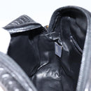 BALLY Chain Shoulder Bag Leather Black Gold Auth BA7021-20