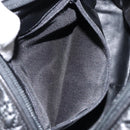 BALLY Chain Shoulder Bag Leather Black Gold Auth BA7021-21