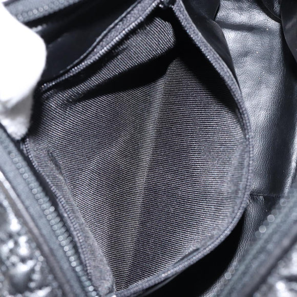 BALLY Chain Shoulder Bag Leather Black Gold Auth BA7021