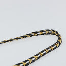 BALLY Chain Shoulder Bag Leather Black Gold Auth BA7021-8