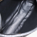 BALLY Chain Tote Bag Leather Black Gold Auth BA7022-11