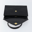 BALLY Hand Bag Leather Black Gold Auth BA7023-9