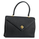 BALLY Hand Bag Leather Black Gold Auth BA7023-1