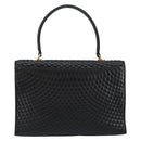 BALLY Hand Bag Leather Black Gold Auth BA7023-2
