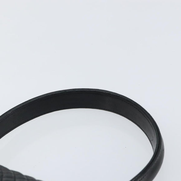 BALLY Hand Bag Leather Black Gold Auth BA7023