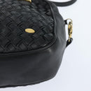 BALLY Hand Bag Leather 2way Black Gold Auth BA7024-16