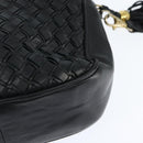 BALLY Hand Bag Leather 2way Black Gold Auth BA7024-10