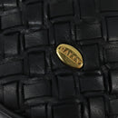 BALLY Hand Bag Leather 2way Black Gold Auth BA7024-18