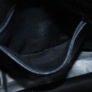 BALLY Hand Bag Leather 2way Black Gold Auth BA7024-21