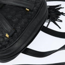 BALLY Hand Bag Leather 2way Black Gold Auth BA7024-6