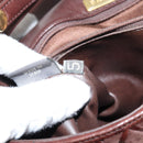 BALLY Shoulder Bag Leather Brown Gold Auth BA7025-11