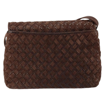 BALLY Shoulder Bag Leather Brown Gold Auth BA7025 - 0