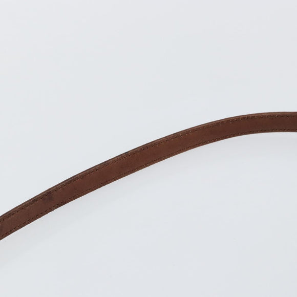 BALLY Shoulder Bag Leather Brown Gold Auth BA7025