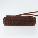 BALLY Shoulder Bag Leather Brown Gold Auth BA7025-5