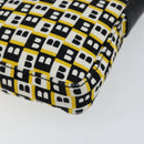 BALLY Hand Bag Canvas Black Auth BA7026-9