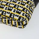 BALLY Hand Bag Canvas Black Auth BA7026-15