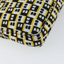 BALLY Hand Bag Canvas Black Auth BA7026-16