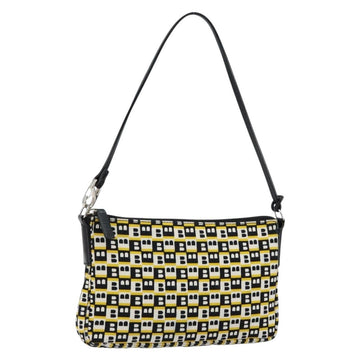 BALLY Hand Bag Canvas Black Auth BA7026