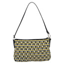 BALLY Hand Bag Canvas Black Auth BA7026-2