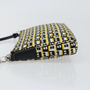 BALLY Hand Bag Canvas Black Auth BA7026-4