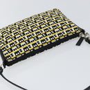 BALLY Hand Bag Canvas Black Auth BA7026-6