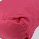PRADA Pouch Nylon Pink Gold Auth BA7028-15