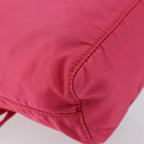 PRADA Pouch Nylon Pink Gold Auth BA7028-16