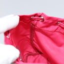 PRADA Pouch Nylon Pink Gold Auth BA7028-18