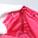 PRADA Pouch Nylon Pink Gold Auth BA7028-19
