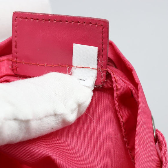 PRADA Pouch Nylon Pink Gold Auth BA7028