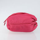 PRADA Pouch Nylon Pink Gold Auth BA7028-3