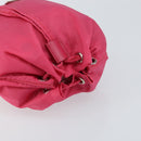 PRADA Pouch Nylon Pink Gold Auth BA7028-5