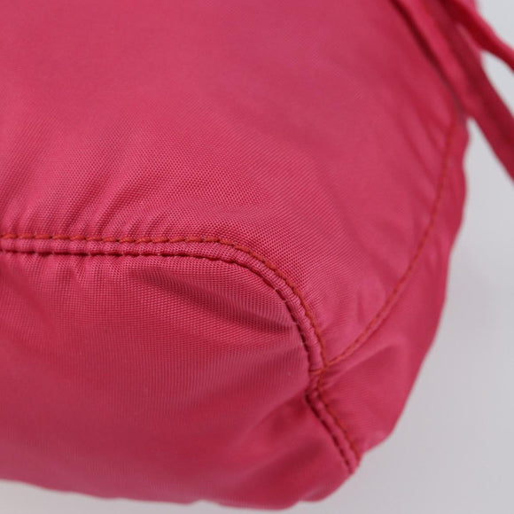 PRADA Pouch Nylon Pink Gold Auth BA7028