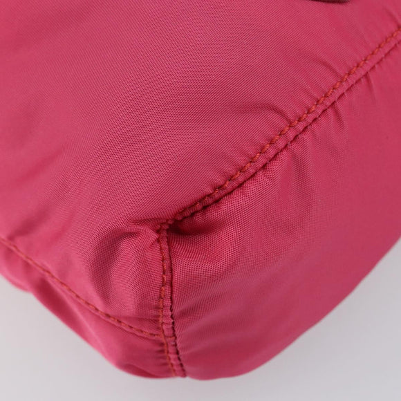 PRADA Pouch Nylon Pink Gold Auth BA7028