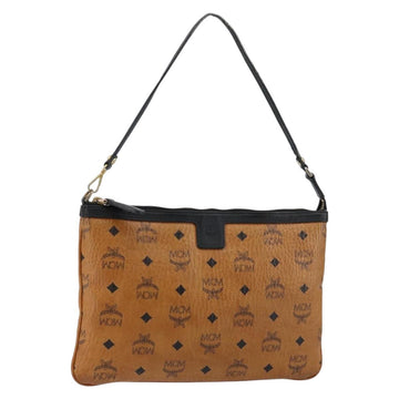 MCM Logogram Vicetos Shoulder Bag PVC Leather Brown Gold Auth BA7029