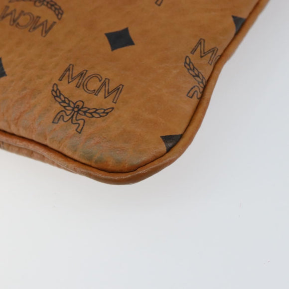 MCM Logogram Vicetos Shoulder Bag PVC Leather Brown Gold Auth BA7029