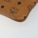MCM Logogram Vicetos Shoulder Bag PVC Leather Brown Gold Auth BA7029-15