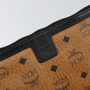 MCM Logogram Vicetos Shoulder Bag PVC Leather Brown Gold Auth BA7029-17