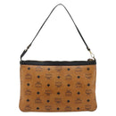 MCM Logogram Vicetos Shoulder Bag PVC Leather Brown Gold Auth BA7029-2