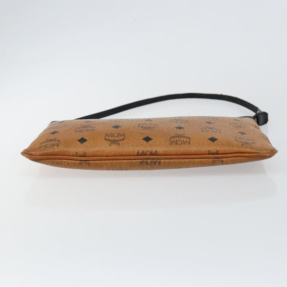 MCM Logogram Vicetos Shoulder Bag PVC Leather Brown Gold Auth BA7029