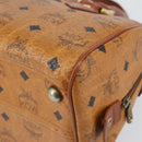 MCM Vicetos Logogram Hand Bag PVC Brown Gold Auth BA7030-15