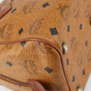 MCM Vicetos Logogram Hand Bag PVC Brown Gold Auth BA7030-16