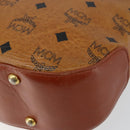 MCM Logogram Vicetos Shoulder Bag PVC Leather Brown Gold Auth BA7031-8